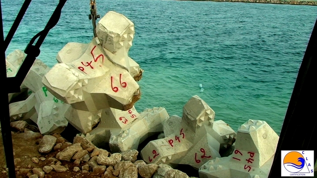 ACCROPODE™II, ACCROPODE, certification ACCROPODE, expertise ACCROPODE , placement ACCROPODE , pose ACCROPODE