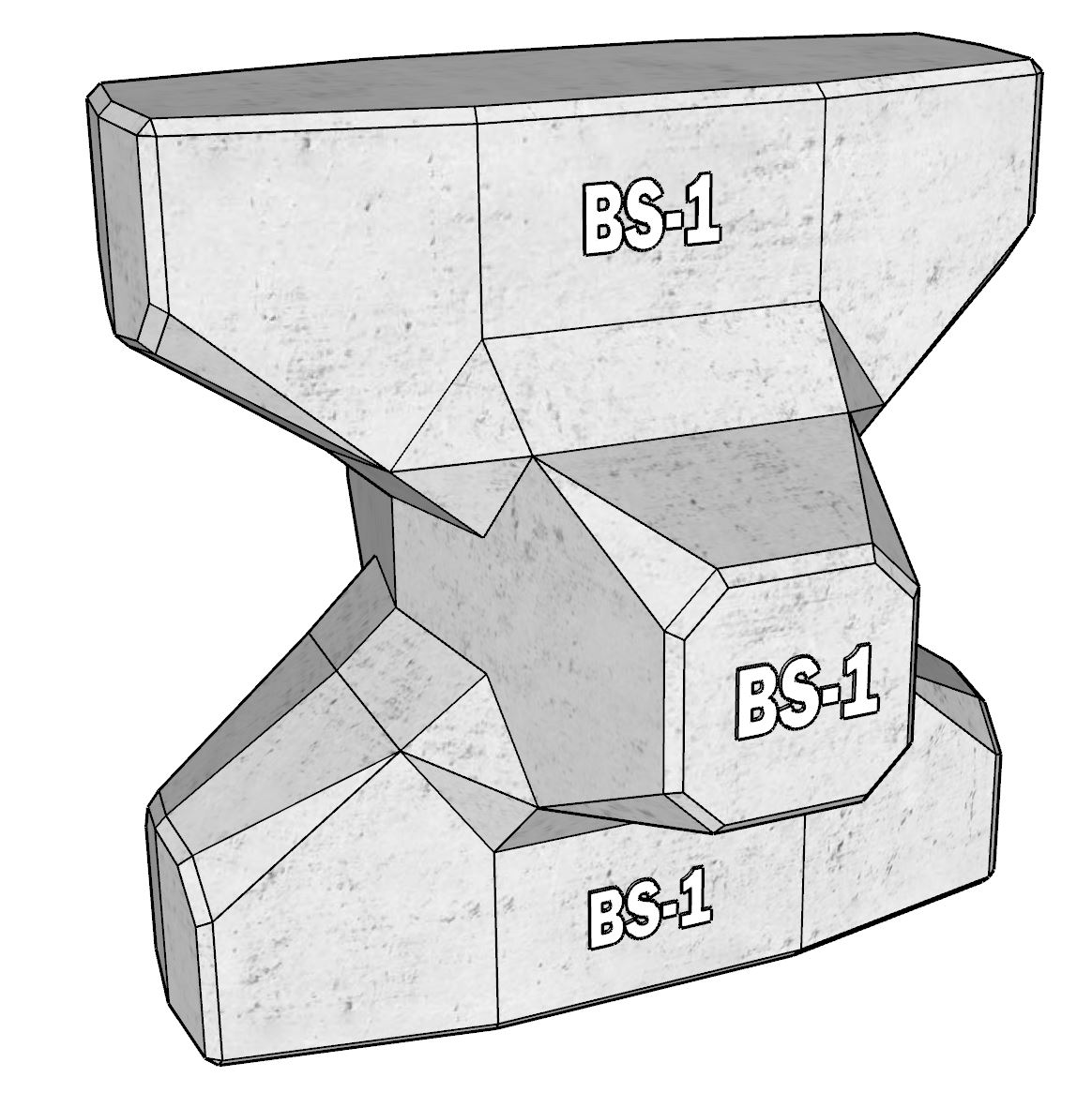 Bloc artificiel pour carapace de digue BS1